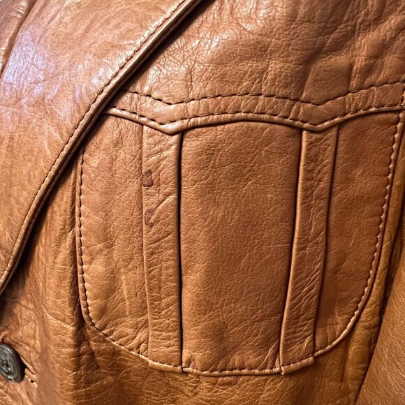 Wilson Men Vintage House of Suede & Leather Jacket Single Breasted Blazer FLAW - Picture 11 of 12